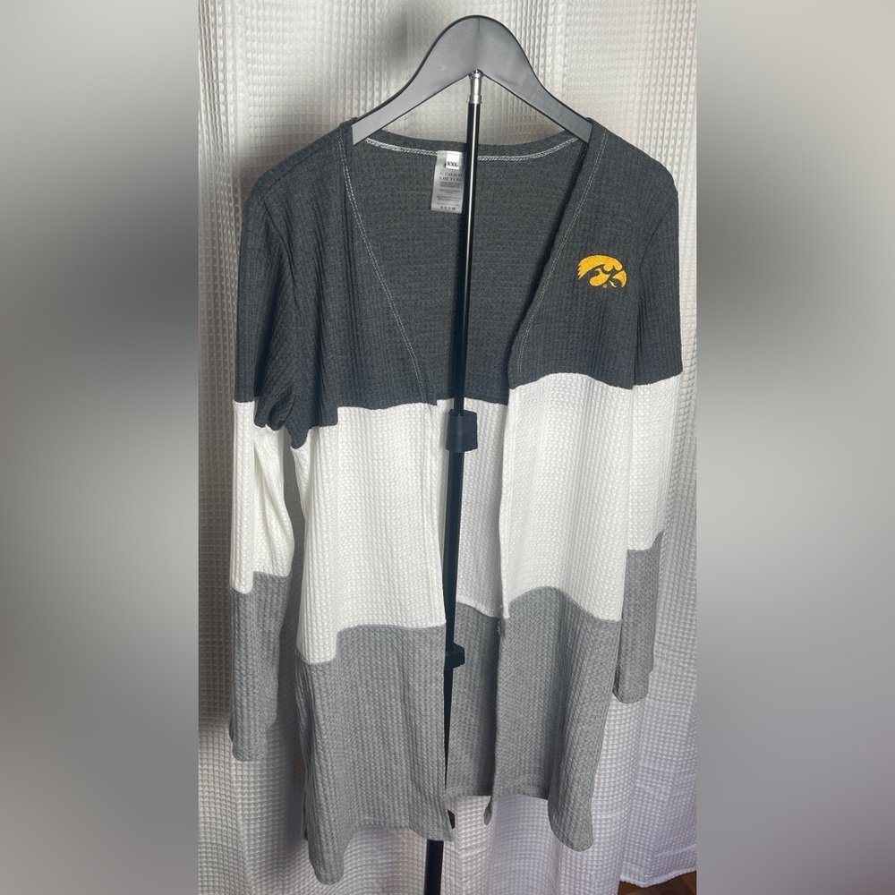 Gameday Couture Woman's University of Iowa Open Long Sleeve‎ Cardigan XXL